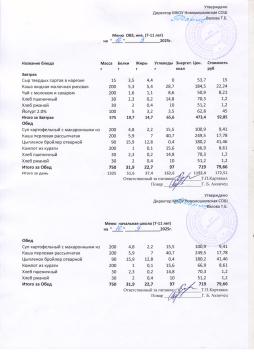 Меню на 16.09.2025 (7-11 лет)