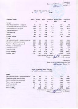 Меню на 21.01.2026 (7-11 лет)